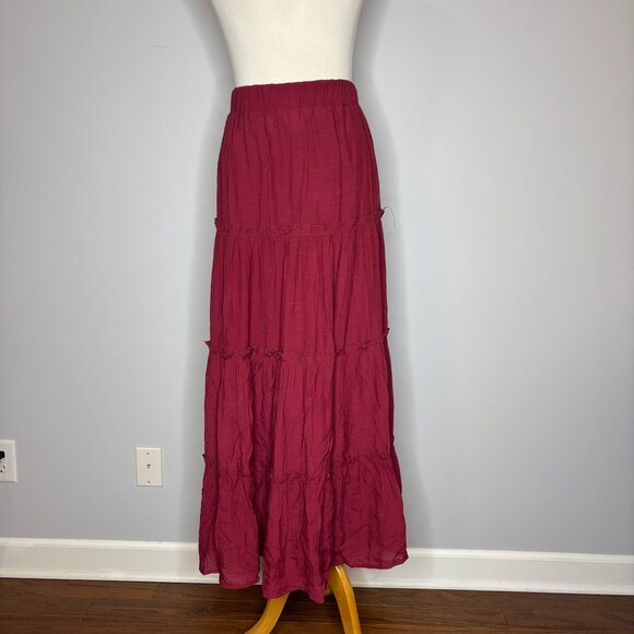 Thats So Fetch - Burgundy Selina Maxi Skirt - Picture 3 of 4